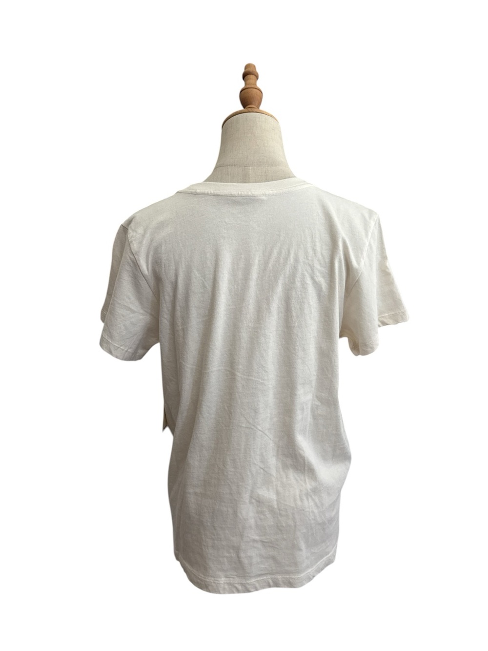 Anthropologie Maeve Evelyn Ivory Pattern Graphic Tee Shirt Size Medium New - Picture 4 of 12